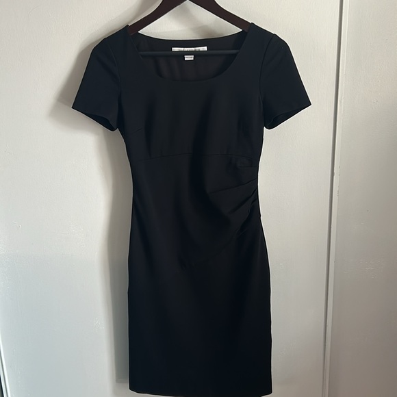 Diane Von Furstenberg Timeless Little Black Side Ruched Cocktail Evening Dress - Picture 10 of 12